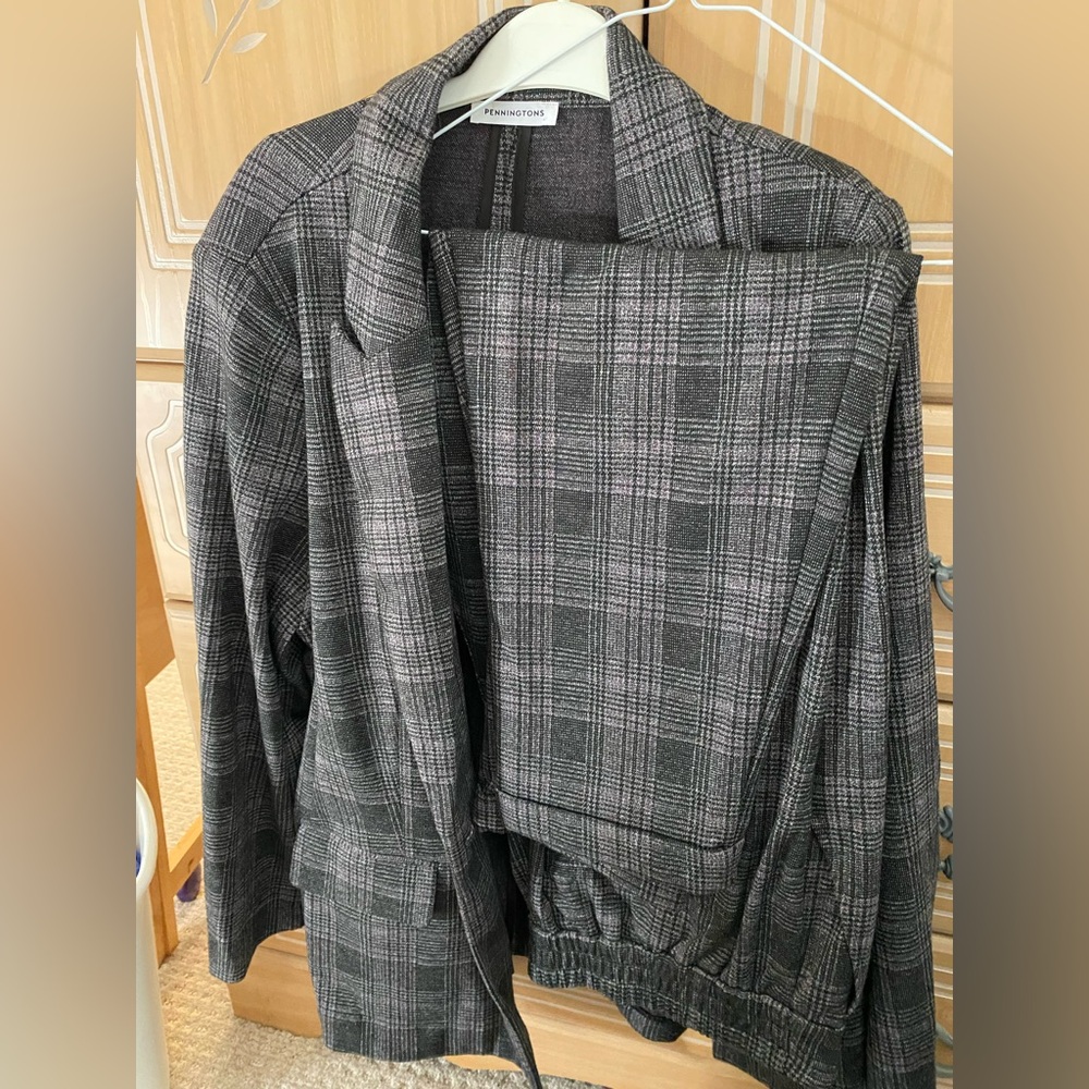 Penningtons Gray Blazer Classic Suit Jacket